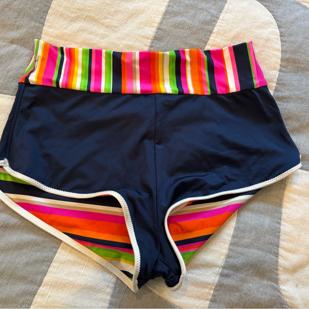 NEW Trina Turk striped boy shorts bikini 8 - Picture 6 of 7